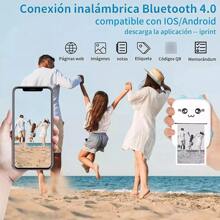 Mini Impresora Portátil Térmica Portátil Para IOS/Android - Azul - Ver 7