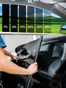 1 Roll 50x300cm/19.68*118.11in 1/5/15/25/35/50% VLT Car Window Tint Window Privacy Film, Car Shade Front Windshield, Heat & UV Block And Scratch Resistant, Blackout Window Film Auto Car Windshield Sun Shade Roll