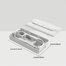 旅行用牙线棒分配器，配有 10 支牙线器、双线设计、薄荷味、牙线棒牙签盒，是旅行理想的口腔护理工具。 - 白色 - 查看 6