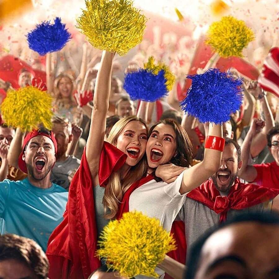 Cheerleaders Cheer Pom Poms Attractive Exercise Handles Props Poms Prop Ball Suitable For Adults Ball Dance - Multicolor - View 1
