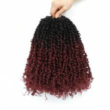 FULCRUM 8/10/12 Inch Yanky Twist Crochet Hair 26 Strands/Pcs Fluffy Spring Mini Twist Crochet Braids Short Bob Passion Twist Curly Synthetic Braiding Hair Extensions For Women & Girls