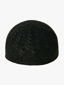 1 件新款刺绣针织无檐便帽，男女通用圆顶帽，穆斯林祈祷帽，平顶刺绣帽，适合日常祈祷和休闲穿着 - 彩色 - 查看 16