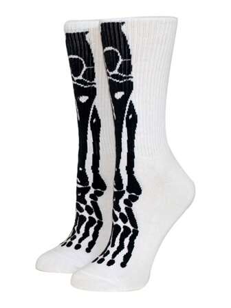 1 par Halloween Unisex Half-Cat Strumpor Street Skateboard Svarta & Vita Personliga Sportstrumpor, Höst