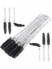Bộ 200/100/50 cọ chuốt mi dùng một lần đính kim tuyến, cọ chuốt mascara dùng một lần, cọ chuốt mascara cho nối mi. - Nhiều màu - Xem 2