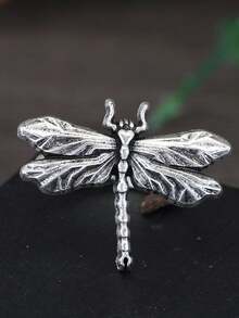 GuoShuang 5pcs Adjustable Animal Insect Rings Gothic Dragonfly Butterfly Moth Rings