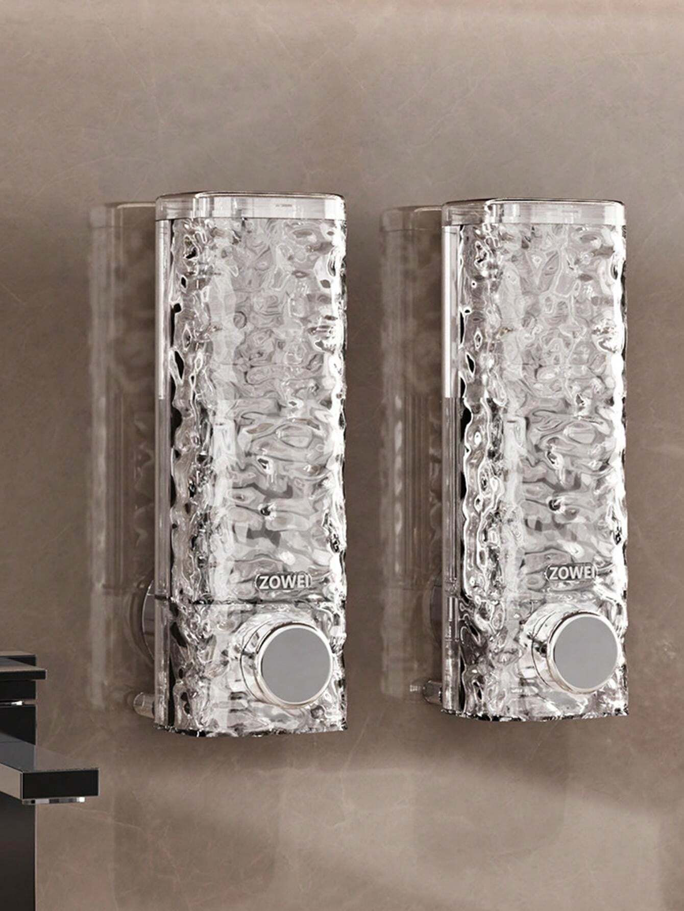 1pc NoDrill Suction Cup Liquid Soap Dispenser, WallMounted Shower Gel