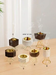 1入組木頭香爐 - 杏色 - 查看 12