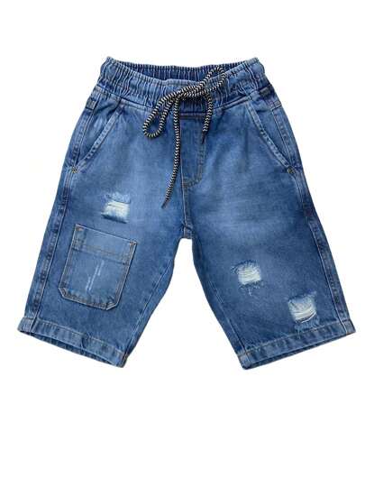 Bermuda Confortável Cordão Estilosa Masculina Juvenil Infantil