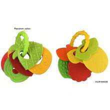 Juguetes de dentición para bebés, bandeja de hielo de silicona para dentición de bebés, llaves de dentición, set de dentición con forma de fruta, adecuado para bebés y niños pequeños, regalo de Pascua (colores de juguetes emparejados al azar) - Multicolor - Ver 22