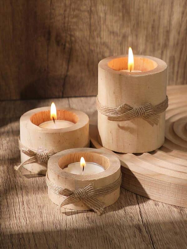 1 Stück Holz Teelichthalter, Holz Teelichthalter, Hochzeit, Geburtstag, Heimdekoration (ohne Kerzen), Zimmer Dekoration, Geschenke