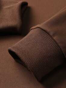 Men's Regular Fit Lightweight Hoodie With Pockets, Long Sleeve Casual Sweatshirt For Spring And Autumn, Suitable For Husband/Boyfriend Gifts, Street, Commute, Outdoor Activities, Holidays - Coffee Brown - View 5