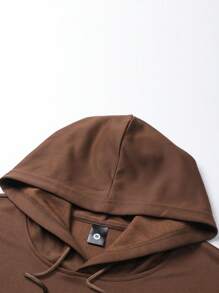 Men's Regular Fit Lightweight Hoodie With Pockets, Long Sleeve Casual Sweatshirt For Spring And Autumn, Suitable For Husband/Boyfriend Gifts, Street, Commute, Outdoor Activities, Holidays - Coffee Brown - View 4