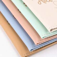 2pcs/Set Customized Name Passport Clip Set Popular PU Marble Passport Protection Set Boarding Pass Set Marking Card Multi Functional Couple Protection Set - Grey - View 8