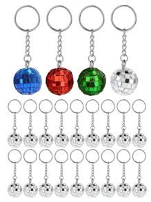 15个70-80年代迪斯科球吊坠钥匙扣，Y2K朋克风格，适合迪斯科球装饰、70年代派对收藏、嘉年华用品、生日派对配件、手机/汽车钥匙扣、圣诞礼物、派对纪念品、送给朋友的礼物、汽车配件、包包挂饰、学校字母可爱哥特风包包配件、带证件夹的挂绳、汽车配件、包包挂饰、汽车配件、老师、姐妹礼物创意