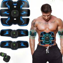 EMS Wireless Muscle Stimulator Trainer, Smart Fitness Abdominal Trainer, Electric Body Massager - Black - View 2