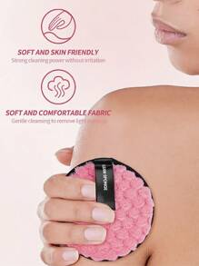 Pineapple Slouchy Clean Water Makeup Remover Puff Round Washable Double-Sided Clean Wet Puff Makeup Remover Pad - Random Color Mixing - View 9