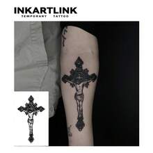 INKARTLINK Temporary Tattoos - Revolutionary Technology For Semi-Permanent Tattoos, Realistic Designs: Cross, Heart, Nature Inspired, Waterproof, Authentic Tattoo Look, Niche Designs, Fruit Juice, Plant Inspired - Multicolor - View 2
