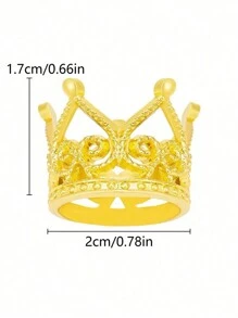 12pcs Mini Metallic Little Crown Flower Decor, DIY Accessories For Events, Parties