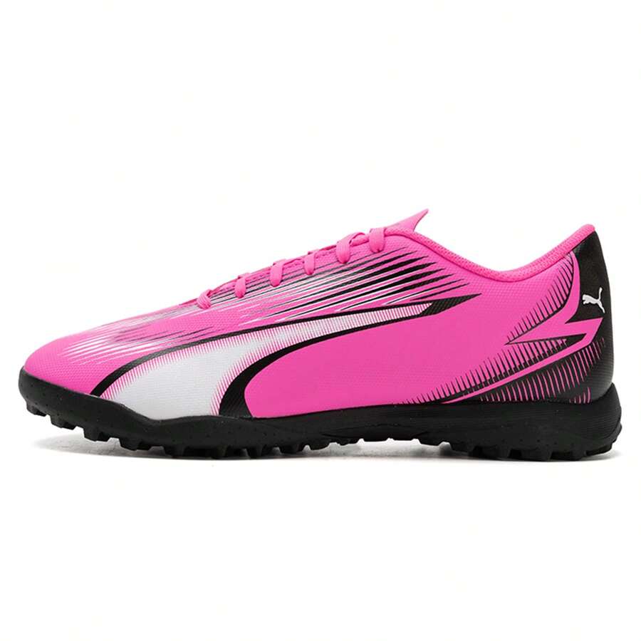Puma รองเท้าฟุตบอล/รองเท้าสตั๊ด ULTRA PLAY TT สำหรับผู้ชาย, รองเท้ากีฬาหุ้มข้อต่ำ - ชมพู-ขาว-ดำ - ดู 1