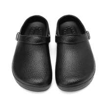 MENS SUMMER GARDEN POOL NURSING HOSPITAL CLOG MULE BEACH RUBBER SANDALS SHOES - Black - View 6