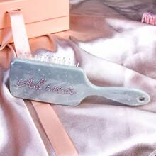 Cepillo de pelo personalizado, cepillo de pelo rosa personalizado, regalo para dama de honor, regalo de cumpleaños para niña, cepillo de pelo con nombre de piedras de Rhinestone personalizadas, cepillo rosa personalizado, cepillo de pelo personalizado, cepillo de pelo desenredante grabado, multifuncional, ornamental, letra, exquisito, elegante, vintage, único, personalizado, personalizado, ideal para ella, novia, abuela, para aniversarios, para bodas, multifuncional, ornamental, letra, unicolor, exquisito, elegante, vintage, moderno, colorido, ocio, básico, casual, suave, único, personalizado, personalizado, ideal para ella, novia, él, amigos, peines personalizados, estilo casual de la calle - Multicolor - Ver 12