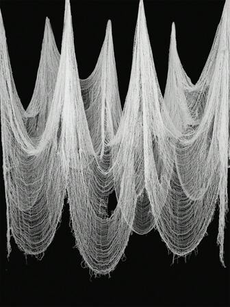 1/2/4 件万圣节白色恐怖布艺鬼屋万圣节装饰用品适用于派对户外或室内