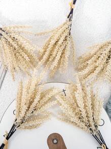 6/18 pièces Plantes artificielles, fleurs en paille de blé, tiges de fleurs en paille de blé, fleurs en paille de blé, fleurs d'herbe en plastique pour la décoration de la maison, plantes artificielles DIY pour la décoration d'automne et de Thanksgiving, bouquet de plantes vertes pour la décoration de Noël, herbe en plastique pour la décoration de Noël, branches de feuilles d'automne en bois simulé rembourrées, feuilles de lavande simulées, épis de blé simulés