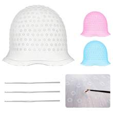 1pc Simple Hair Dyeing Cap Set With Highlighting Needle, Silicone Highlighting Cap & Hair Dyeing Cap,Bonnet,Shower Cap,Hair Products And Accessories For Barber Salon Beauty Travel Essentials