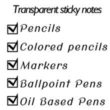 Sticky Notes In Morandi Color ,Colored And Transparent Memo Stickers,Reading Bookmarks,Office And School Supplies,Compact And Portable,Unobstructed Content - Set - View 5