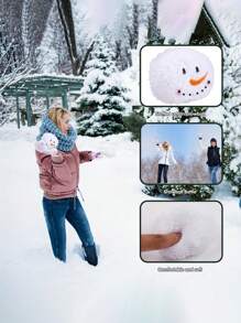 6 件 - 圣诞雪球圣诞雪球大战用于雪球大战游戏和节日装饰，适合冬季、圣诞节、室内趣味活动圣诞派对装饰，（不包括主图桶） - 彩色 - 查看 5