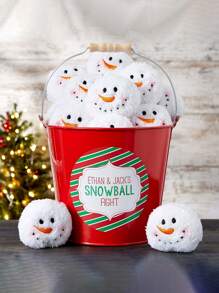 6 件 - 圣诞雪球圣诞雪球大战用于雪球大战游戏和节日装饰，适合冬季、圣诞节、室内趣味活动圣诞派对装饰，（不包括主图桶） - 彩色 - 查看 1