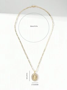 一件经典欧美风格低过敏性铜镶嵌锆石时尚信仰瓜达卢佩圣母玛利亚吊坠项链，适合圣诞节/感恩节/万圣节/母亲节/情人节情侣/朋友/圣餐仪式、宗教日常及节日佩戴