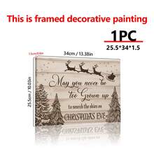 1 件帆布圣诞装饰乡村风墙面艺术易于悬挂的圣诞平安夜农舍标志、圣诞墙面装饰、愿你永远不会长得太大而无法探索天空标志、复古节日礼物墙面装饰、圣诞装饰墙面艺术、用于房间装饰的圣诞装饰海报、最佳圣诞礼物 - 彩色 - 查看 5