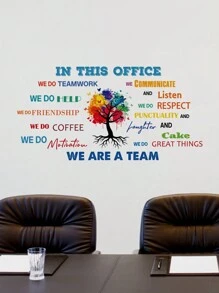 Office Inspirational Wall Decals Office Motivational Wall Decor For Office Quotes Positive Sayings Peel And Stick Office Stickers Teamwork Decal Company Art We Are A Team Gift