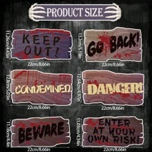 12PCS Halloween Decorations Yard Signs Props Outdoor Decor Scary Haunted House Door Decorations Cards,Christmas - Multicolor - View 4