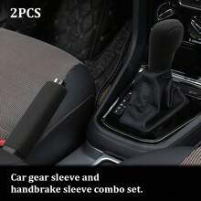 Bộ 2 miếng bọc cần số và tay phanh bằng silicon màu đen, phù hợp với xe hơi, bảo vệ cần số và tay phanh, không cần lắp đặt, nâng cấp nội thất xe, phụ kiện xe hơi thiết kế thời trang, trang trí xe hơi, phụ kiện nội thất xe hơi - màu đen - Xem 8