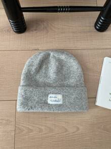 1pc Solid Color Slim-Fit Sewn Label Fashionable Korean Version Knit Hat, New Women's Elastic Warm Knitted Watermelon Hat, Breathable, Versatile Brimless Knit Cap, Suitable For Campus, Daily Wear, Outdoor Sports - Multicolor - View 7