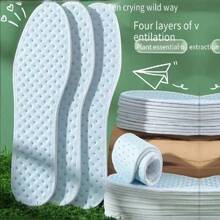 Sweat-Absorbing, Odor-Proof, Breathable Insoles, Unisex, Four-Season Light And Thin Soft Sole, Pain-Proof, Comfortable, Dry And Sweaty Feet For Women Men Sneakers Shoes, Casual Shoes - Baby Blue - View 14