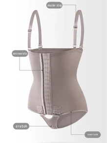 1 pezzo Body di compressione post-parto per donna, girovita ad alta compressione, sollevatore di glutei e modellatore del corpo, accessori da palestra neri, guaina addominale snellente, fascia lombare per modellare la pancia