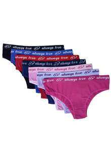 Kit 5 Cotton Thong Panties With Wide Waistband For Women - Nhiều màu - Xem 5