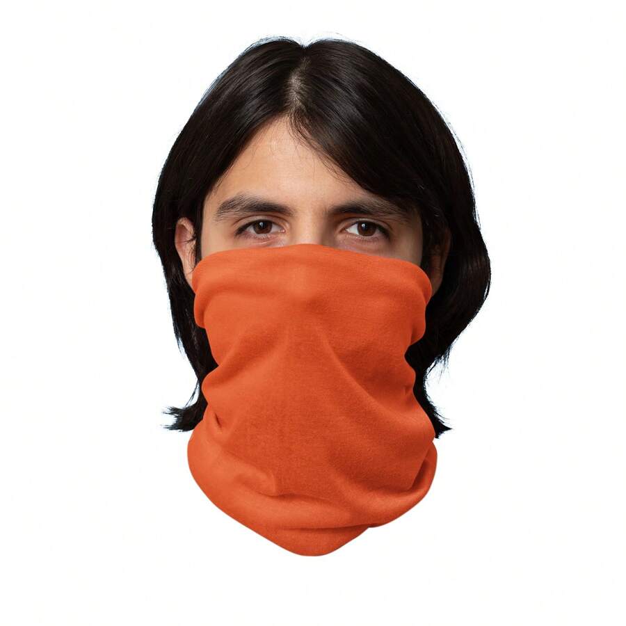 Juego de 12 cubrebocas de Balec, escudo para el cuello transpirable - Naranja - Ver 1