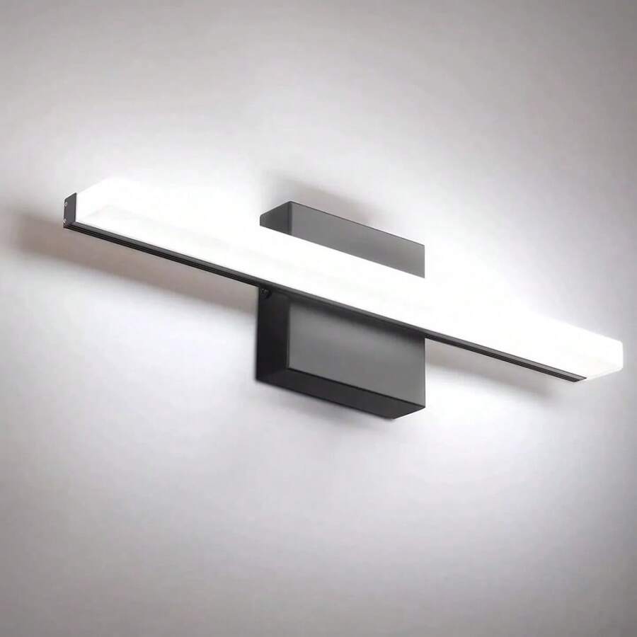 40cm Modern Vanity Light 8W 6000K Black - white light - View 1