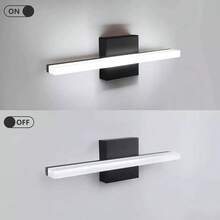 40cm Modern Vanity Light 8W 6000K Black - white light - View 3