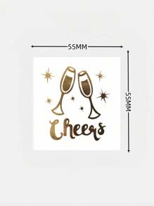 12 Blatt Flash Gold Metallic Tattoos, Jubel Junggesellinnenabschied temporäre Tattoos für Frauen Männer Erwachsene Mädchen Junggesellinnenabschied Party, Geschenkzubehör Gold Sommersprossen Dekorationen für Hochzeit Brautjungfern Stammesliebes-Kuss-Set