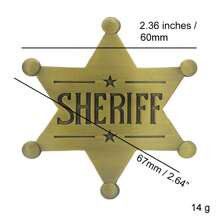 Xanight Sheriff Toy Badges,Western Police Vest Badge,Deputy Honor Star Pin Brooches,Carnival Party Gifts For Halloween School Cowboy Cowgirl Adults - Lapel Pin - View 4