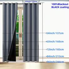 1 件 100% 遮光窗帘 - 丰富的纯色，黑色涂层设计，带系带，完全遮光功能，营造舒适的环境 - 非常适合卧室、客厅、办公室和家居装饰。 - 紫色 - 查看 3