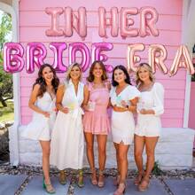 13 piezas En su era de novia Pancarta de globos rosa y rosa oscuro Decoraciones para la despedida de soltera para boda, ducha nupcial, compromiso, fiesta de soltera, suministros de fiesta de Navidad