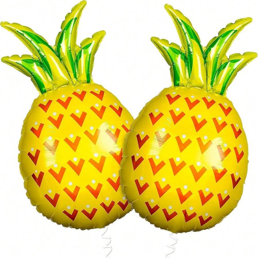2 Stücke riesige Obst Luftballons Dekoration, Luftballons für Geburtstagsfeierdekoration (Ananas) - Verschiedenfarbig - Übersicht 1