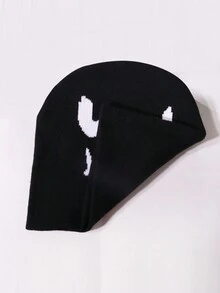Gorro de punto con diseño de calabaza de Halloween de moda, cómodo y cálido, con estilo hip hop personalizado, adecuado como regalo de Halloween - Multicolor - Ver 8