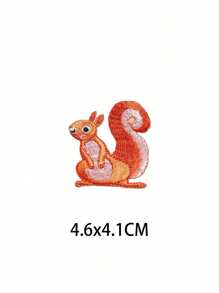 1 Piece Animal Squirrel Creative Cute Embroidery Stick On Fabric Stickers Hat Decoration Repair Patch - As Shown - View 14